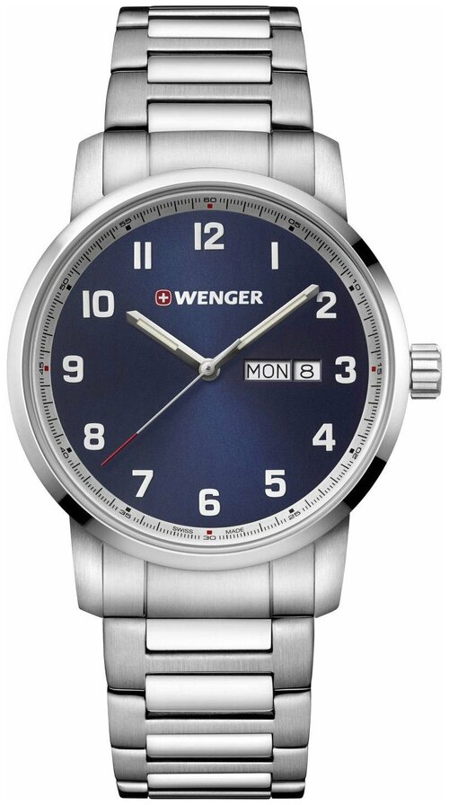 Наручные часы WENGER Attitude 01.1541.121, серебряный, синий