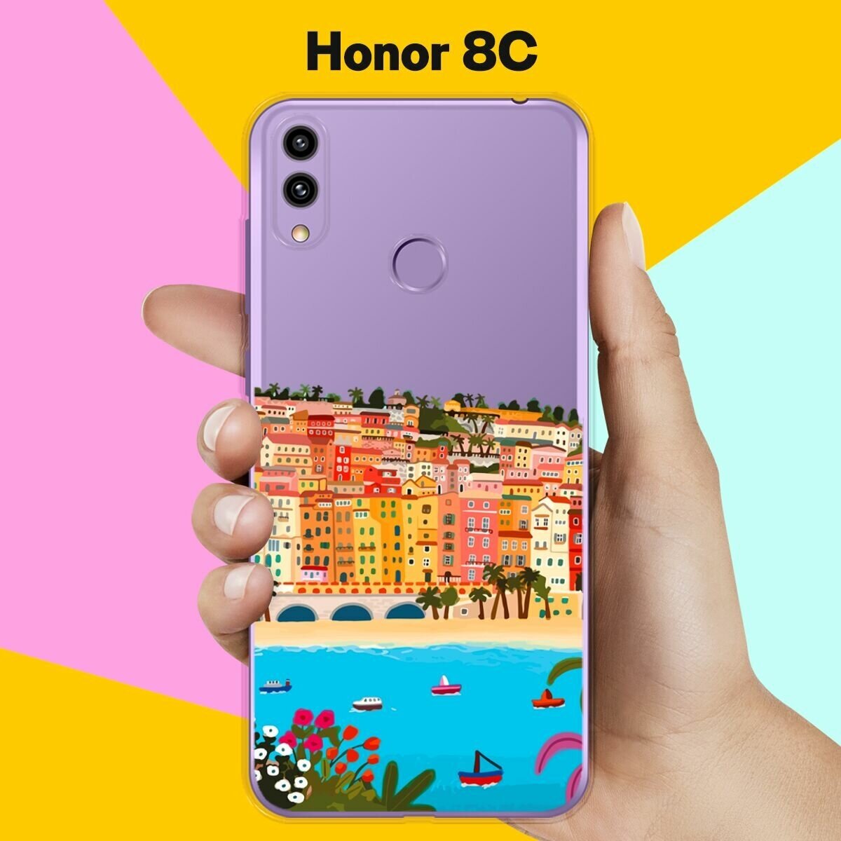 Силиконовый чехол на Honor 8С Пляж / для Хонор 8Ц