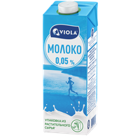 Молоко Viola ультрапастеризованное UHT, обезжиренное 0.05%, 0.971 л