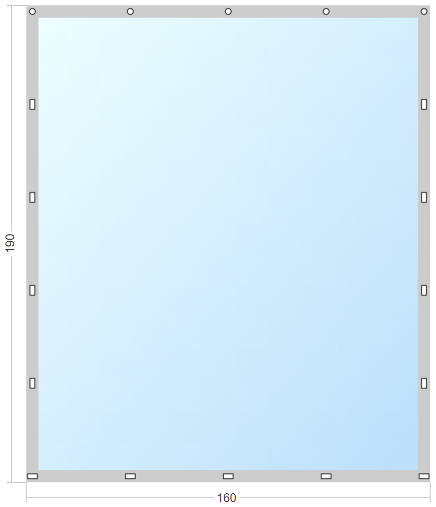 Мягкое окно Софтокна 160х190 см съемное, Скоба-ремешок, Прозрачная пленка 0,7мм, Серая окантовка, Комплект для установки - фотография № 3