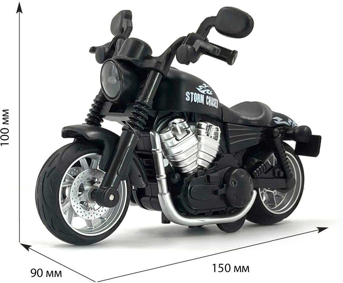 Мотоцикл металл коллекционной Harley-Davidson 1:12 - 15 см. (Харли Дэвидсон)  Свет + Звук