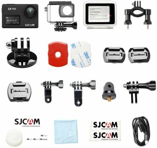 Экшн-камера SJCAM SJ8 PRO видео до 4K/60FPS, Sony IMX377, цифровой 8-кратный зум, 2 встроенных микрофона, экран основной сенсорный 2.33" IPS, экран фр