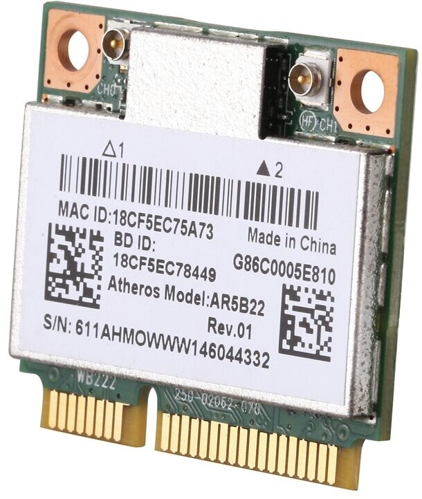 Двухдиапазонная M2 Wi-Fi-карта Qualcomm Atheros AR5B22 24/5 ГГц 802.11Ac / Bluetooth 40 Беспроводная WLAN-карта плата / M2 Wi-Fi adapter