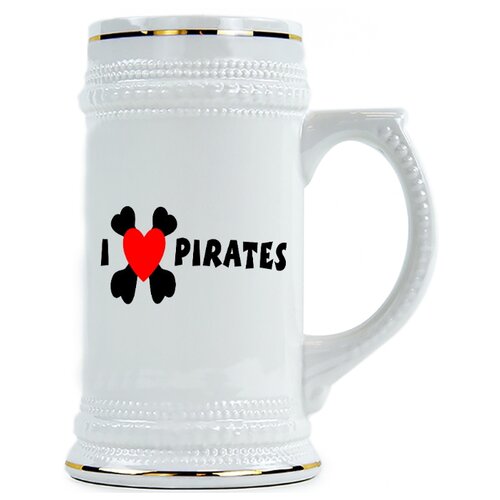 фото Пивная кружка i love pirates , я люблю пиратов drabs