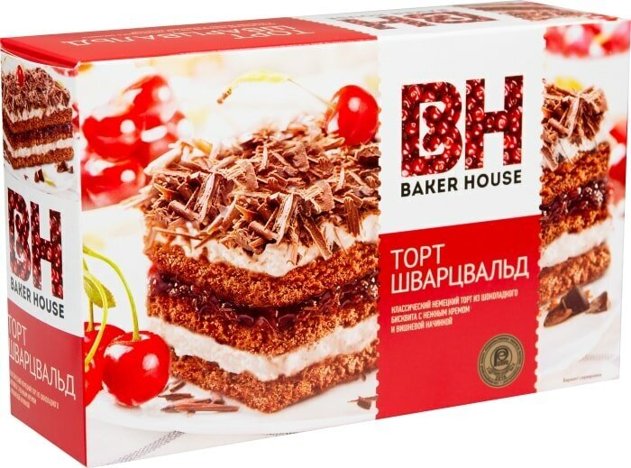 Торт Baker House Шварцвальд бисквитный 350г