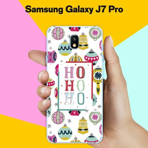 Силиконовый чехол на Samsung Galaxy J7 Pro Ho-Ho / для Самсунг Галакси Джей 7 Про силиконовый чехол на samsung galaxy j7 2016 ho ho ho для самсунг галакси джей 7 2016
