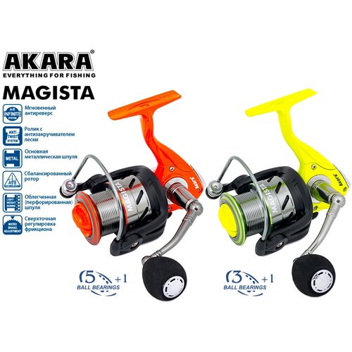 Катушка безынерционная Akara Magista AFM катушка безынерционная fish2fish afm 2000 1bb green 2000