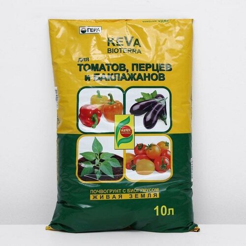 Почвогрунт KEVA BIдиаметрTERRA для Томатов и Перцев, 10 л грунт 10 л keva bioterra д томатов и перцев