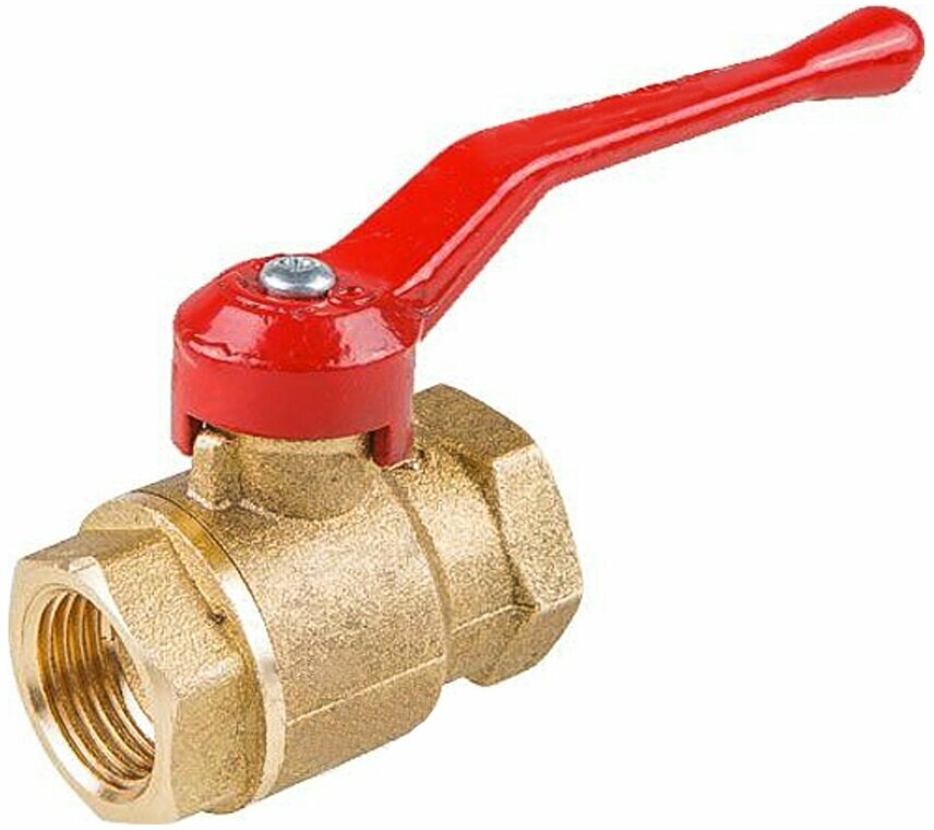 Кран шаровый латунный PREMIUM PPS 1/2" ВВ, рычаг/рычажная ручка