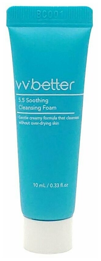 VVbetter Мягкая очищающая пенка для лица с pH5.5, Soothing Cleansing Foam Mini, 10 мл