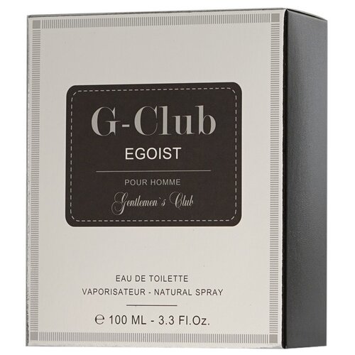 Today Parfum туалетная вода G-Club Egoist, 100 мл, 335 г туалетная вода мужская g club millioner 100 мл today parfum 4766820