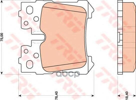 Колодки Зад 044660W010 TRW арт. GDB3475