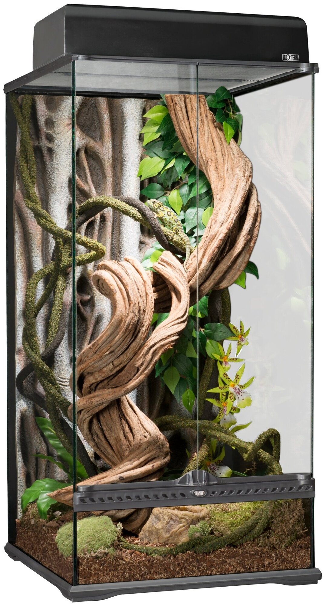 Террарриум Exo Terra Terrarium 45x45x90см прозрачный/черный - фотография № 3