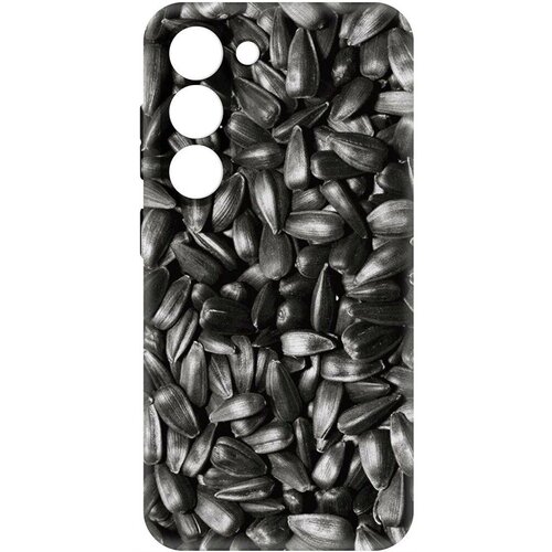 Чехол-накладка Krutoff Soft Case Семечки для Samsung Galaxy S23 черный чехол накладка krutoff soft case семечки для samsung galaxy s23 fe черный