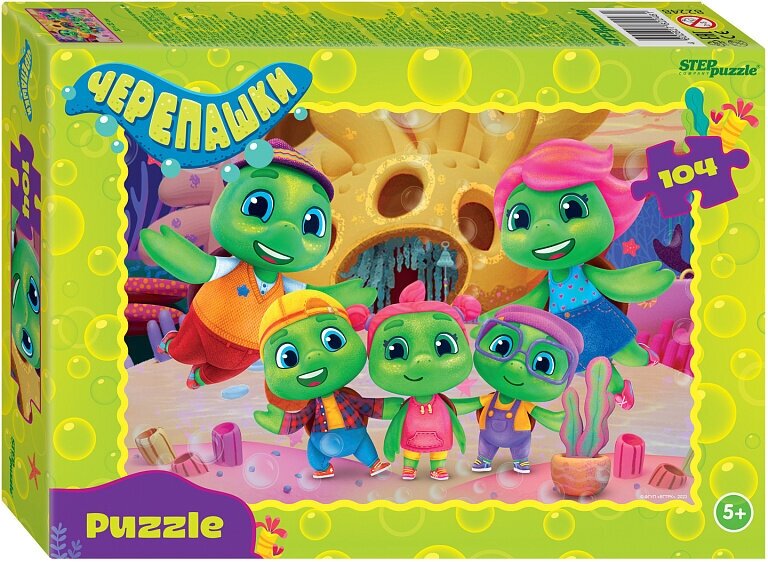 Мозаика "puzzle" 104 "Черепашки" (0+ Медиа)