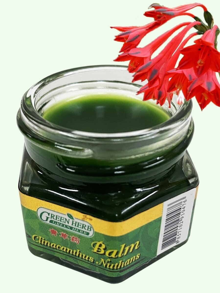 Бальзам Green Herb с клинакантунсом нутансом (зеленый), 20 г