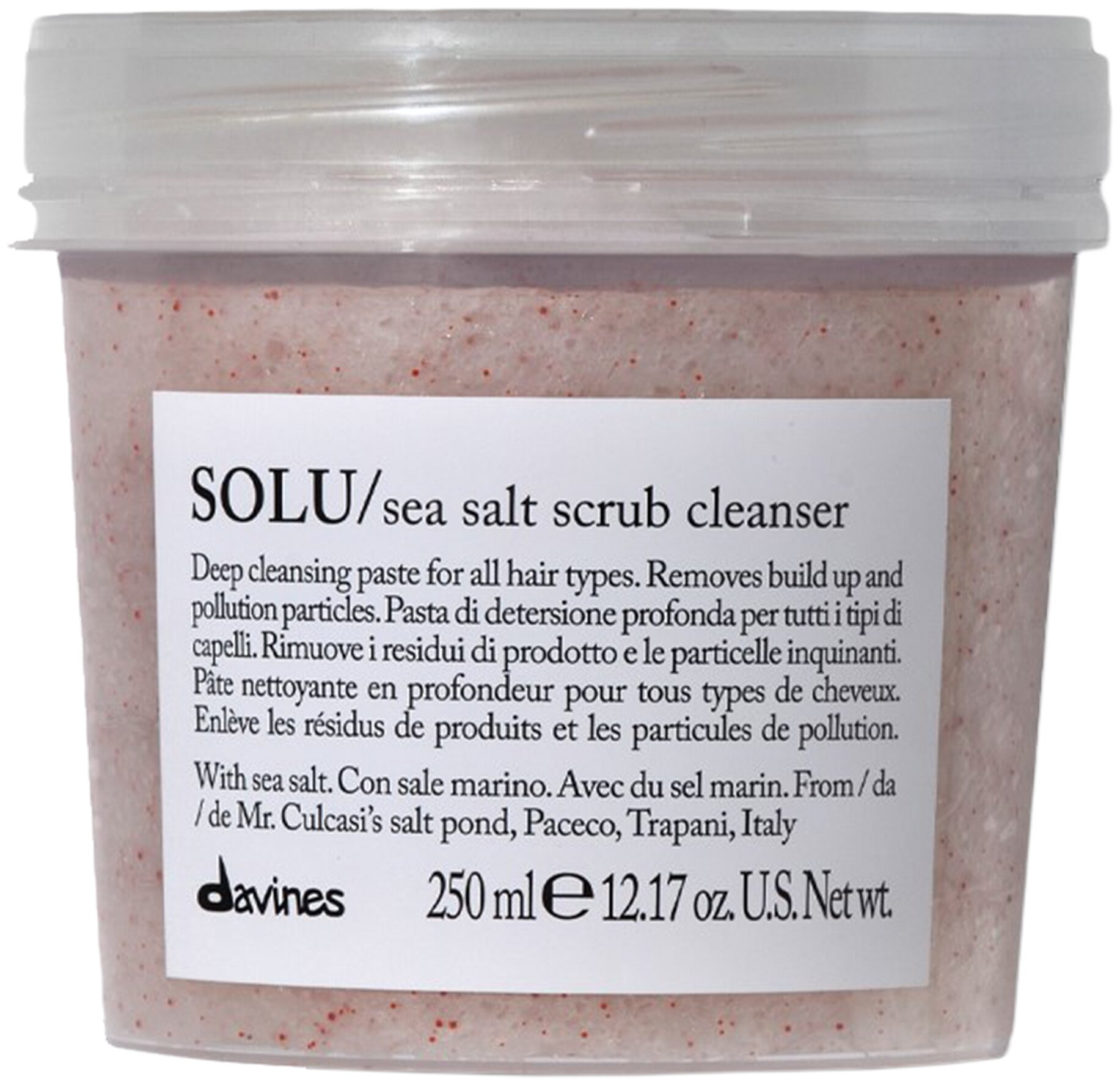 Скраб с морской солью Sea Salt Scrub Cleanser, 250 мл Davines - фото №1