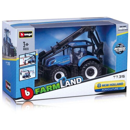 Трактор коллекционный Bburago New Holland T7.315 HD 18-31680