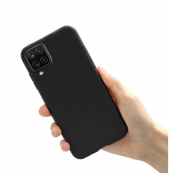 Чехол (клип-кейс) DEPPA Gel color case, для Samsung Galaxy A12, черный [87839] - фото №5