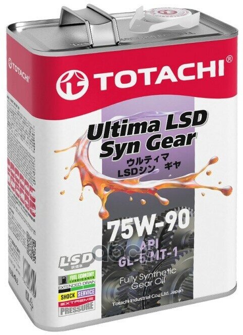 Масло Трансмиссионное Totachi Ultima Lsd Syn Gear 75W-90 4Л TOTACHI арт. G3304