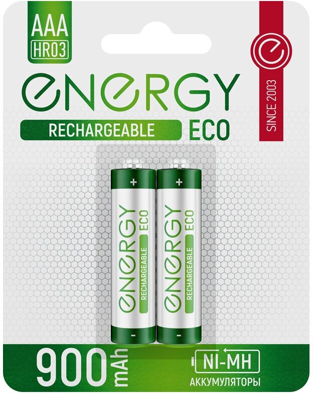 Аккумулятор ENERGY Eco NIMH-900-HR03/2B (АAА)