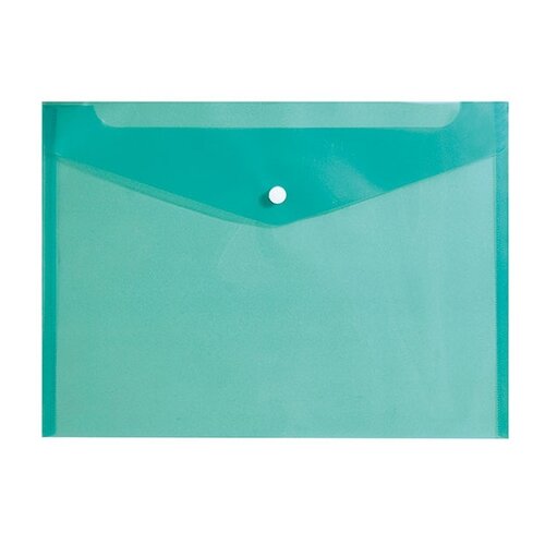 INFORMAT Папка-конверт на кнопке прозрачная А4, 150 мкм, пластик, зеленый informat папка конверт на кнопке прозрачная а4 180 мкм пластик зеленый