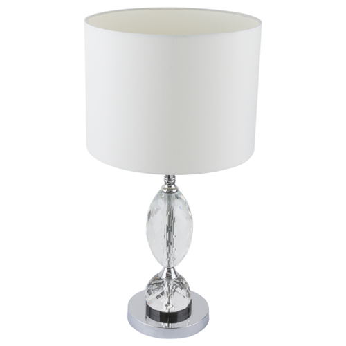 фото Лампа декоративная globo lighting bronn 24136t1, e27, 60 вт, цвет арматуры: серебристый, цвет плафона/абажура: белый