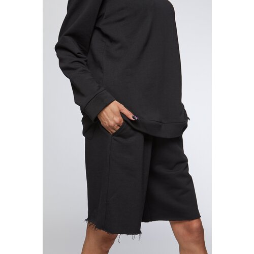 фото Шорты luv concept, средняя посадка, пояс на резинке, размер s/m, голубой, синий