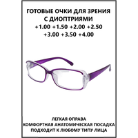 Очки готовые пластиковые +1.50 корригирующие зрения и чтения KIND