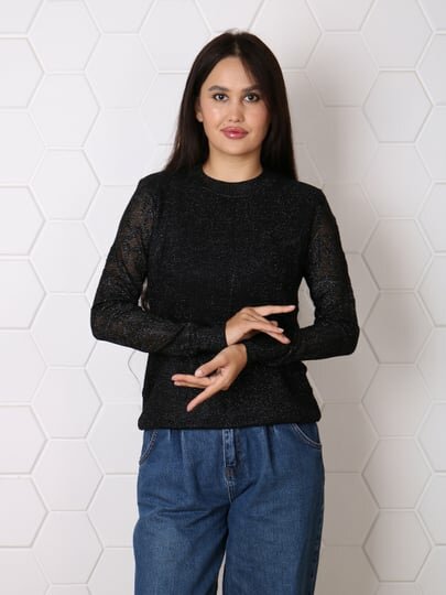 Свитер , размер OneSize, черный — фото 1