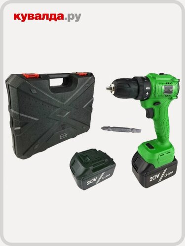 Изображение товара Дрель-шуруповерт аккумуляторная ZITREK Greenpower 20 Pro бесщеточная