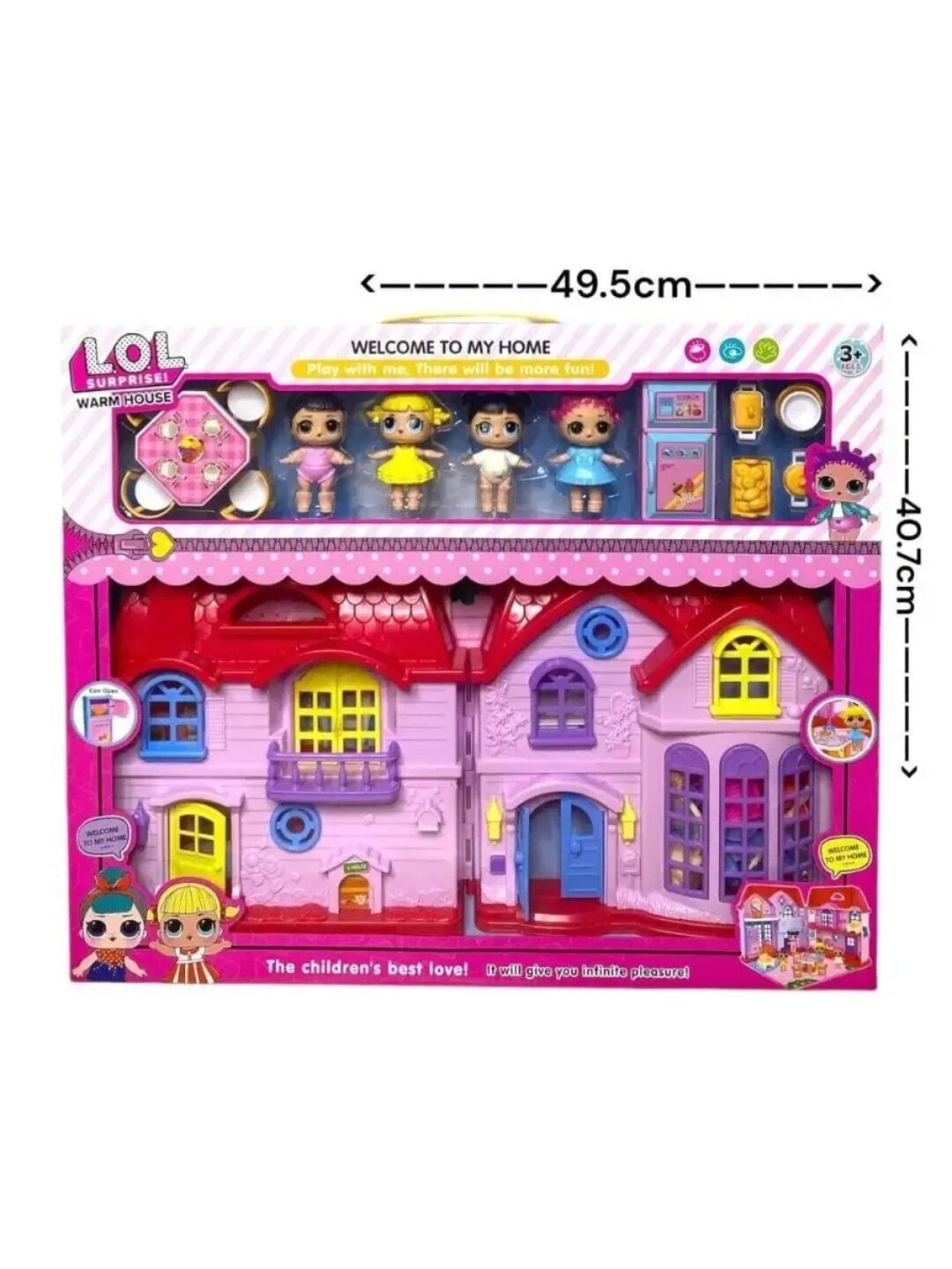 Домик LOL Surprise для детей - набор из 4 кукол и мебели, со светом и звуком.