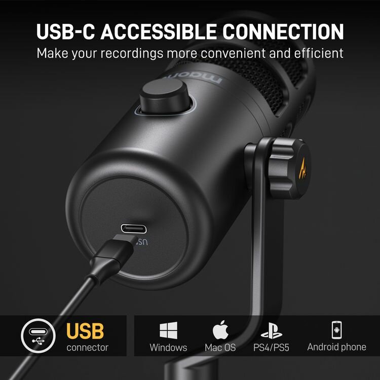 Микрофон MAONO PD100U, для гейминга, вокала, стриминга, чистый звук — фото 1