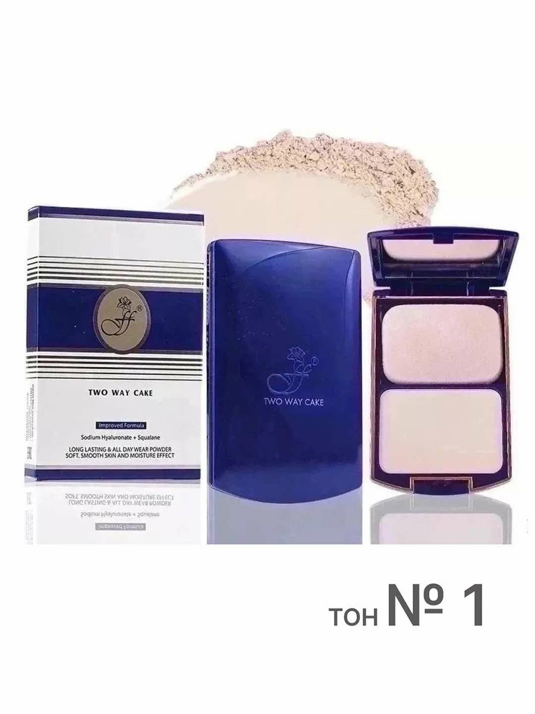 Ffleur пудра 01 натуральный светлый, 2 в 1 крем-пудра, стойкость 12 часов.