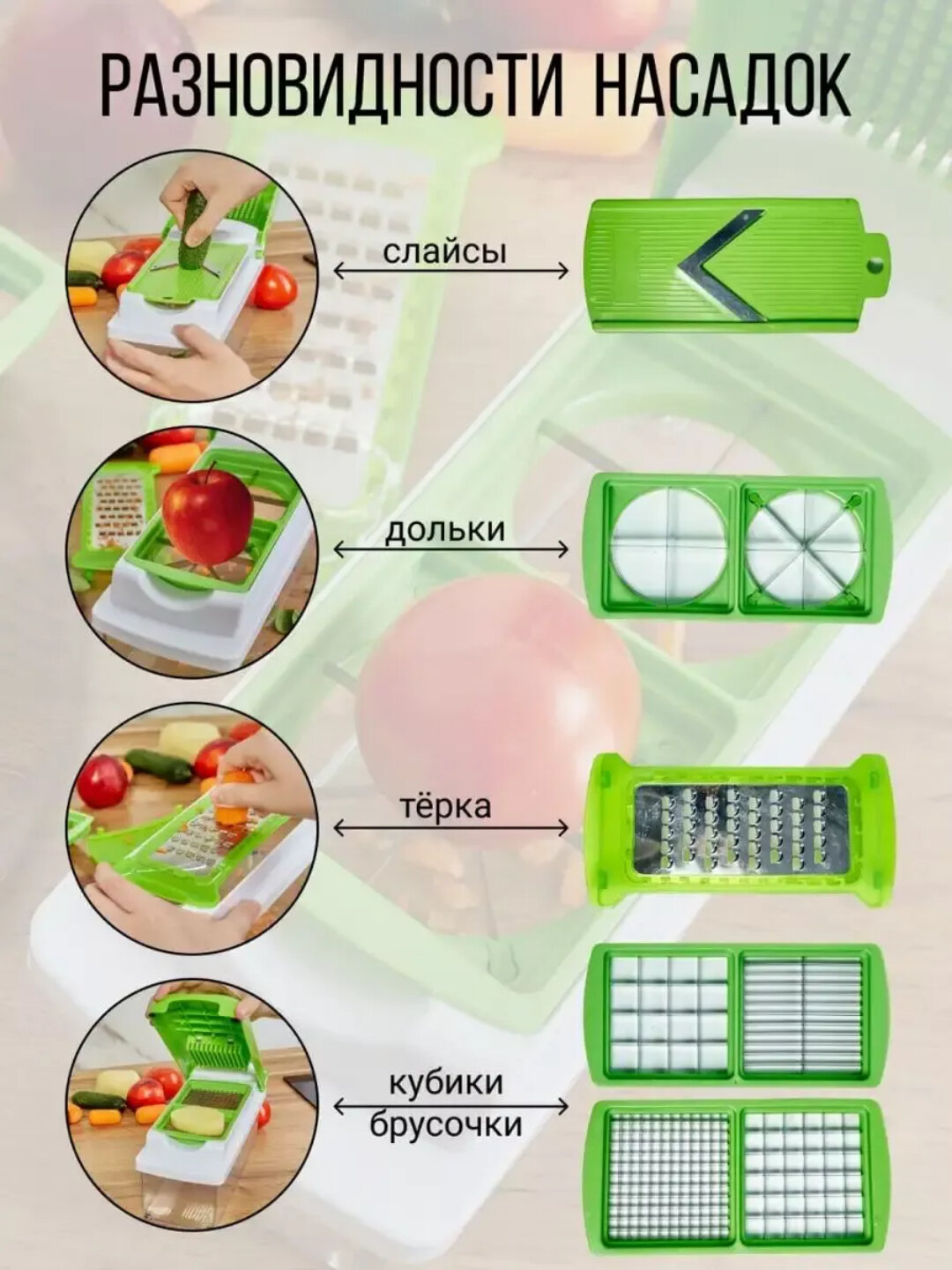 Тёрка-овощерезка "Найзер", многофункциональная, с контейнером — фото 1