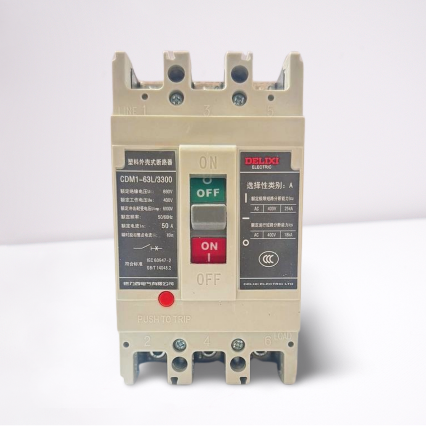 Авт. выкл. DELIXI CDM61-63L/3300 50A — фото 1