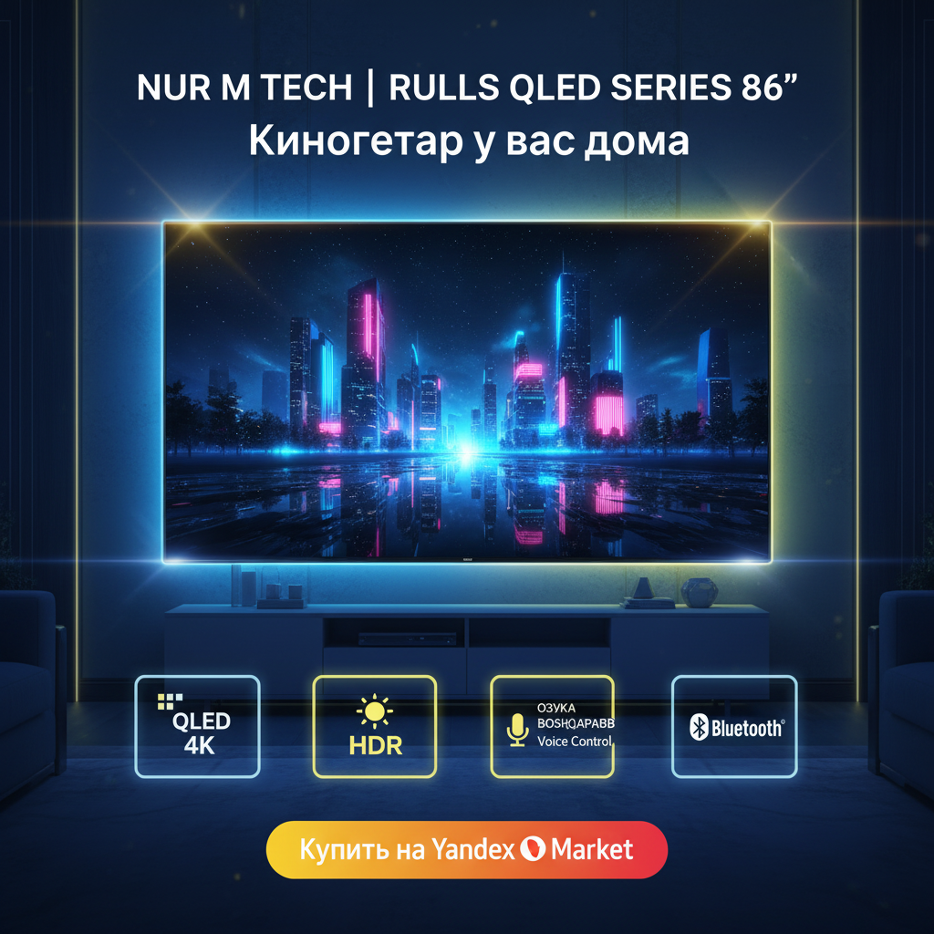 Телевизор Rulls 86RQ90FZ UHD Smart TV — фото 1