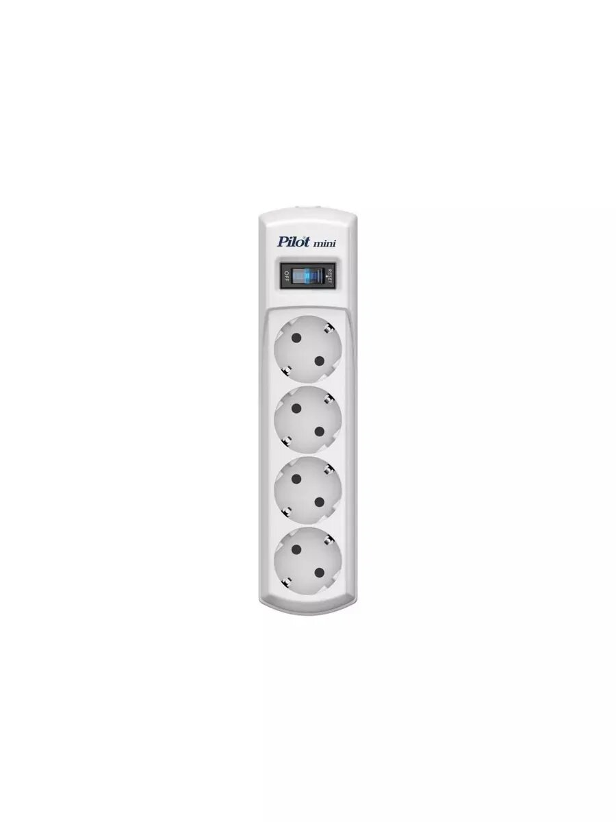 Сетевой фильтр Pilot mini 4 розетки, с заземлением 1.8 м — фото 1