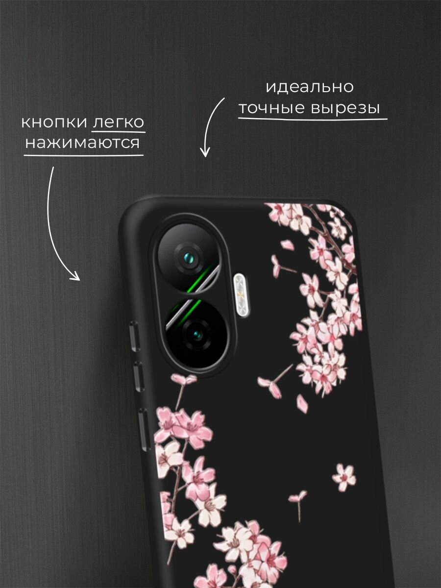 Чехол на Poco F7 / Поко F7 с принтом Ветви сакуры 5 — фото 1