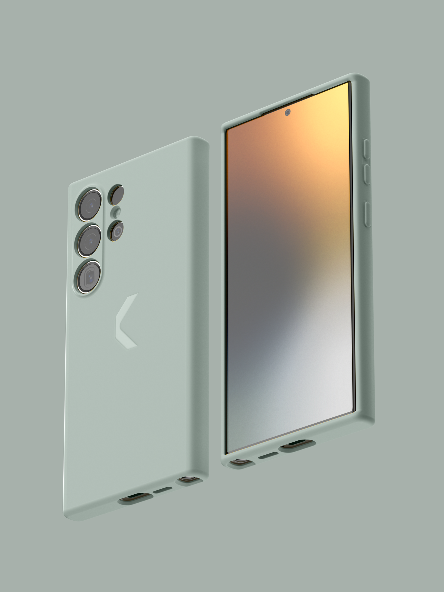 Силиконовый чехол COMMO Shield Case для Samsung Galaxy S24 Ultra, Серо-зелёный — фото 1