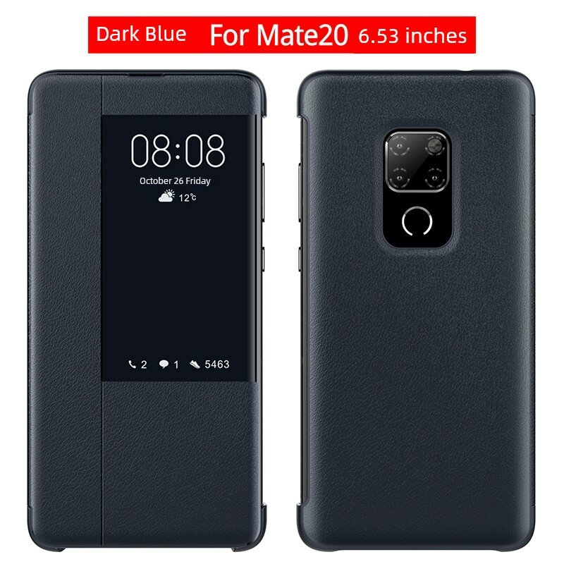 Чехол для Huawei Mate 20 с прямым экраном, темно-синий, защита для мобильного устройства