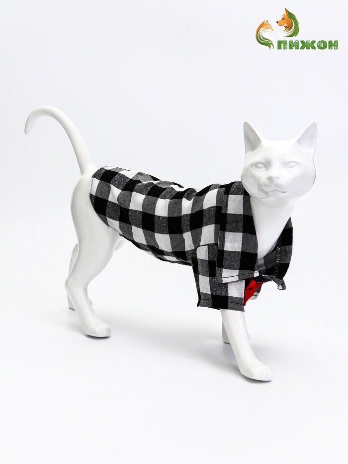 Рубашка для собак «Пианист», размер L, ДС 28, ОГ 36, ОШ 26 см, чёрная