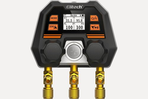 Изображение товара Цифровой манометрический 2х вентильный коллектор Elitech MS-100