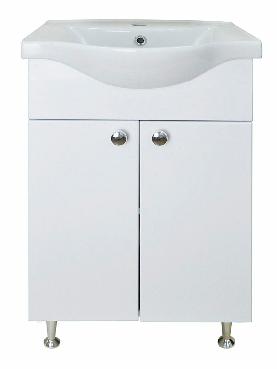 Комплект Тумба Loranto Моника 60 с раковиной Basic 60 (CS00071366)