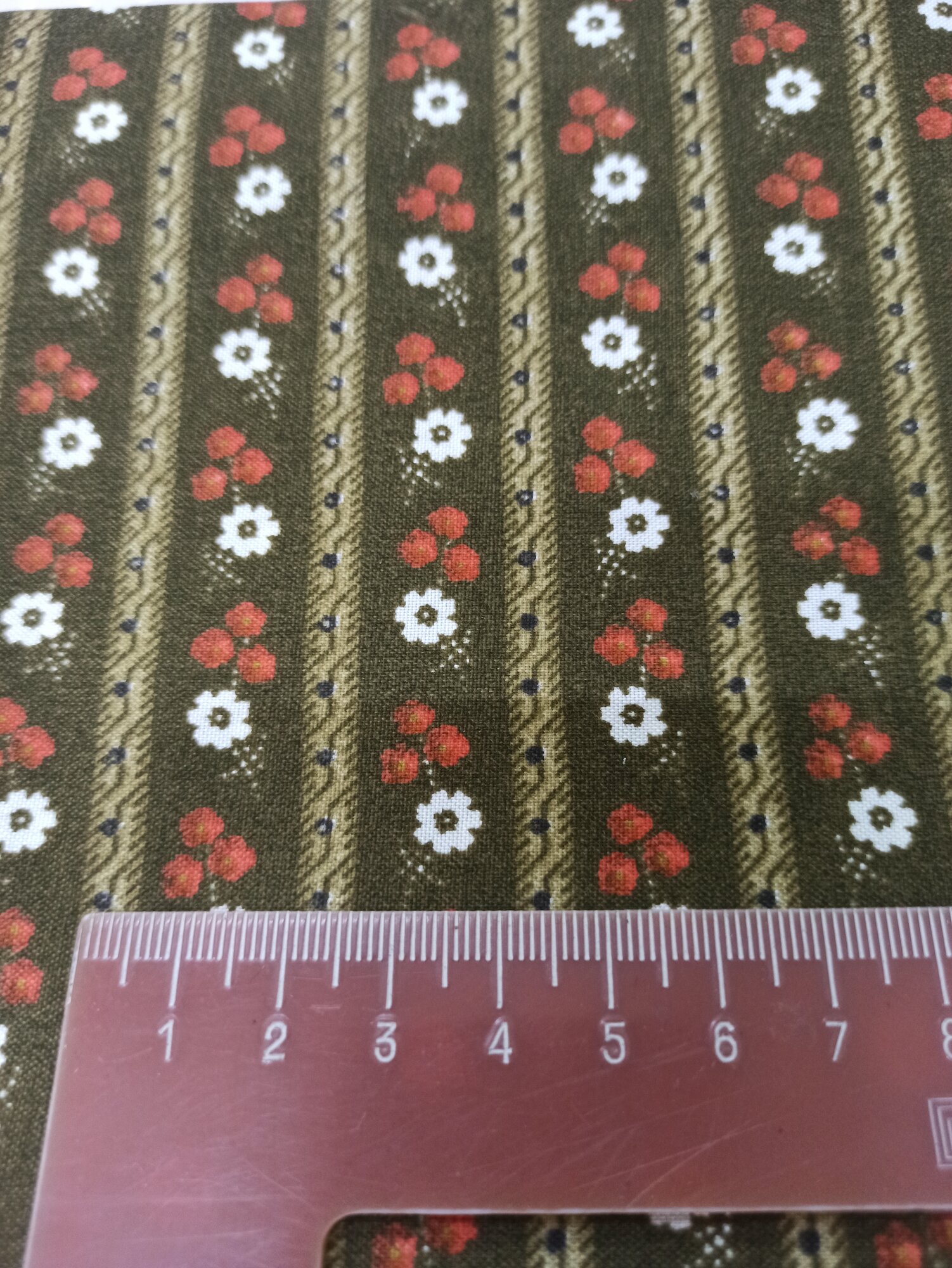 Ткань с принтом 1311-6 , 50*70см (100% п/э), цв. болотный