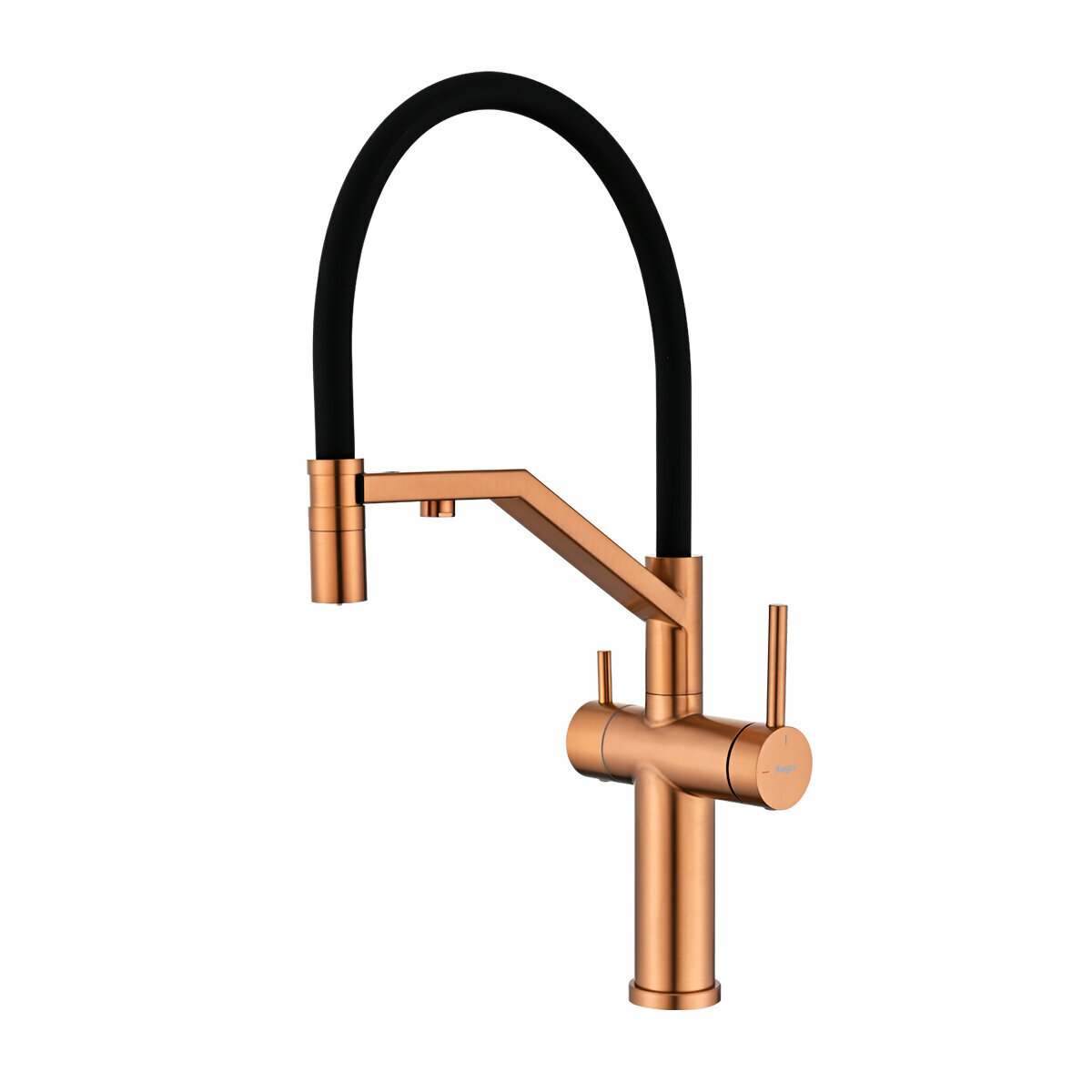 Смеситель Raglo R20.62.33 для кухни, с поворотным изливом, с фильтром, нержавеющая сталь, цвет матовая медь