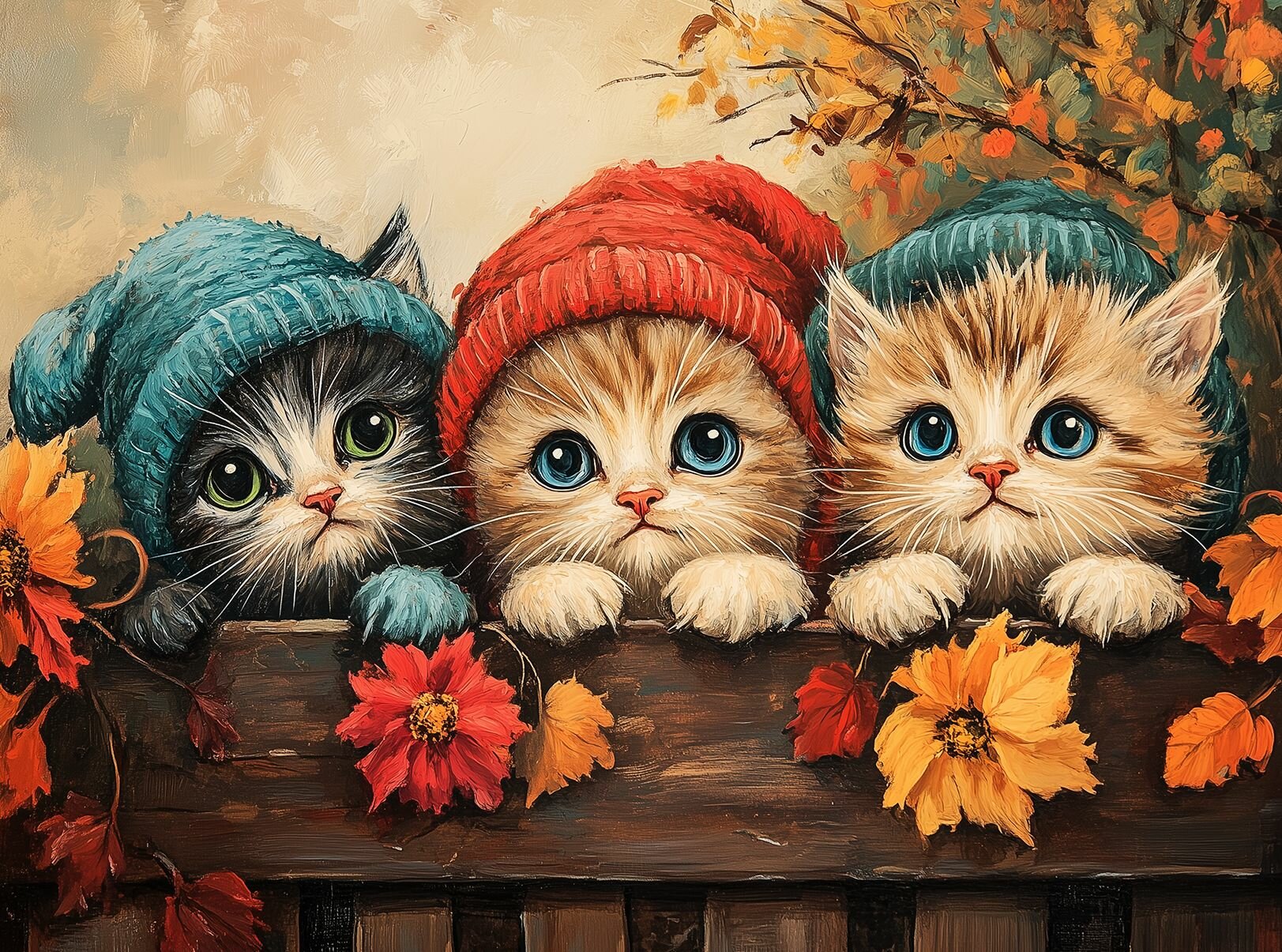 Пазл Алма мини 150 деталей. Осенние котята — фото 1