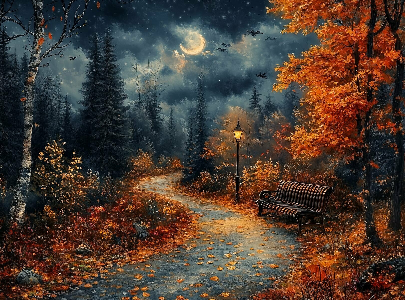 Пазл Алма мини 150 деталей. Ночь в парке — фото 1