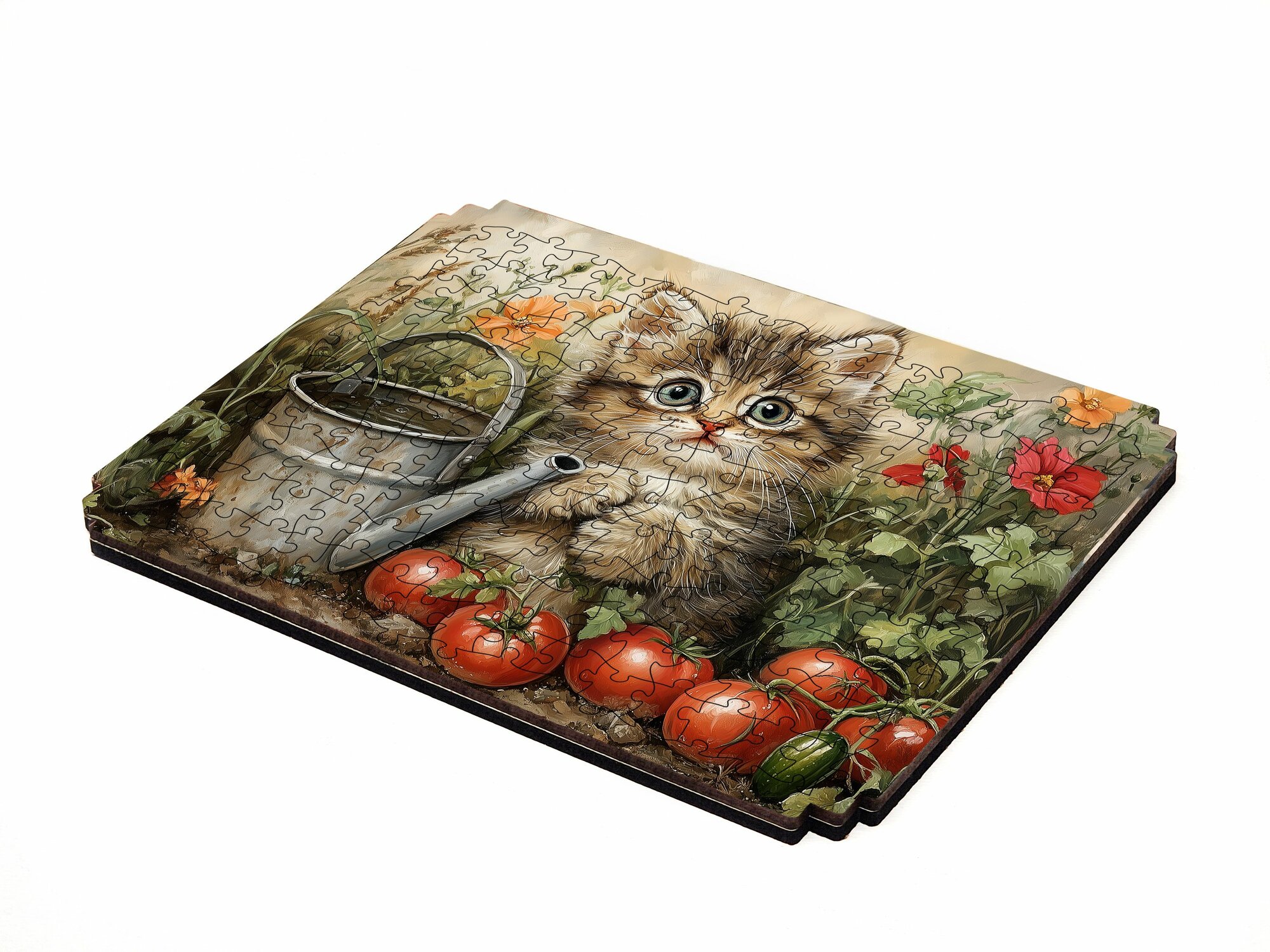 Пазл Алма мини 150 деталей. Котенок в огороде — фото 1