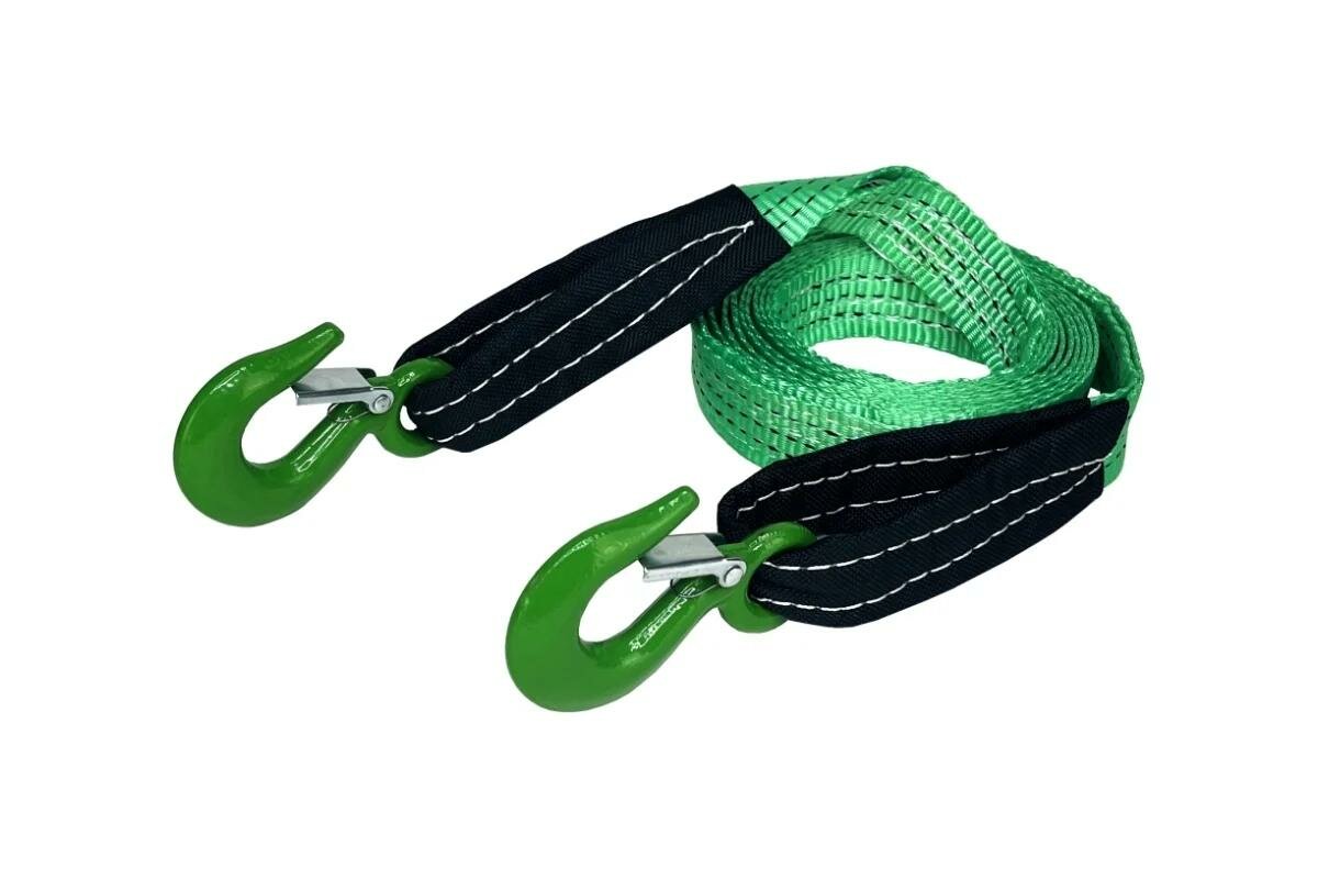 Трос буксировочный HITCH Длина 4 м, ширина 35 мм, нагрузка до 3 тонн, крепление петля-петля (SZ073740)